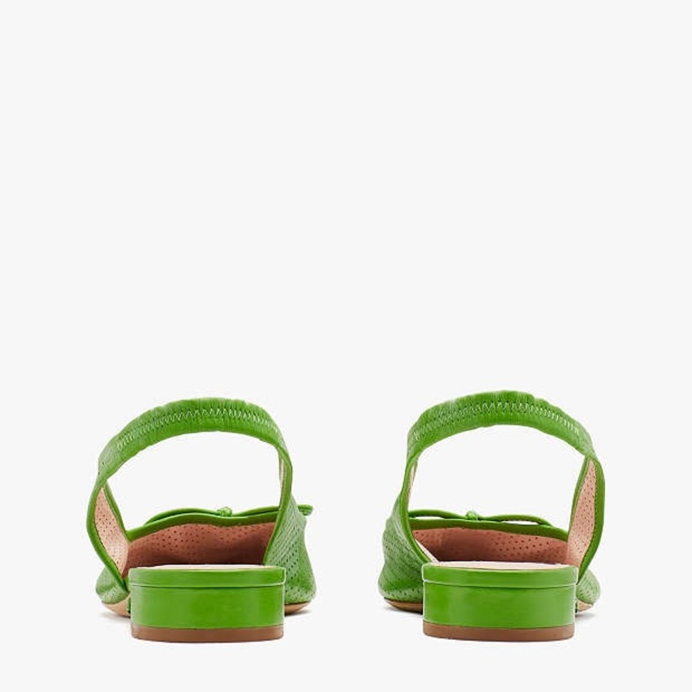 Kate Spade Veronica Perforated Leather Slingback Mules In Green NWOB - Picture 8 of 12